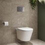 Wall Hung Rimless Toilet with Soft Close Seat, Chrome Mechanical Flush Plate, 1168mm Frame & Cistern – Newport