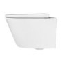 Wall Hung Rimless Toilet with Soft Close Seat, Chrome Pneumatic Flush Plate, 1168mm Frame & Cistern – Newport