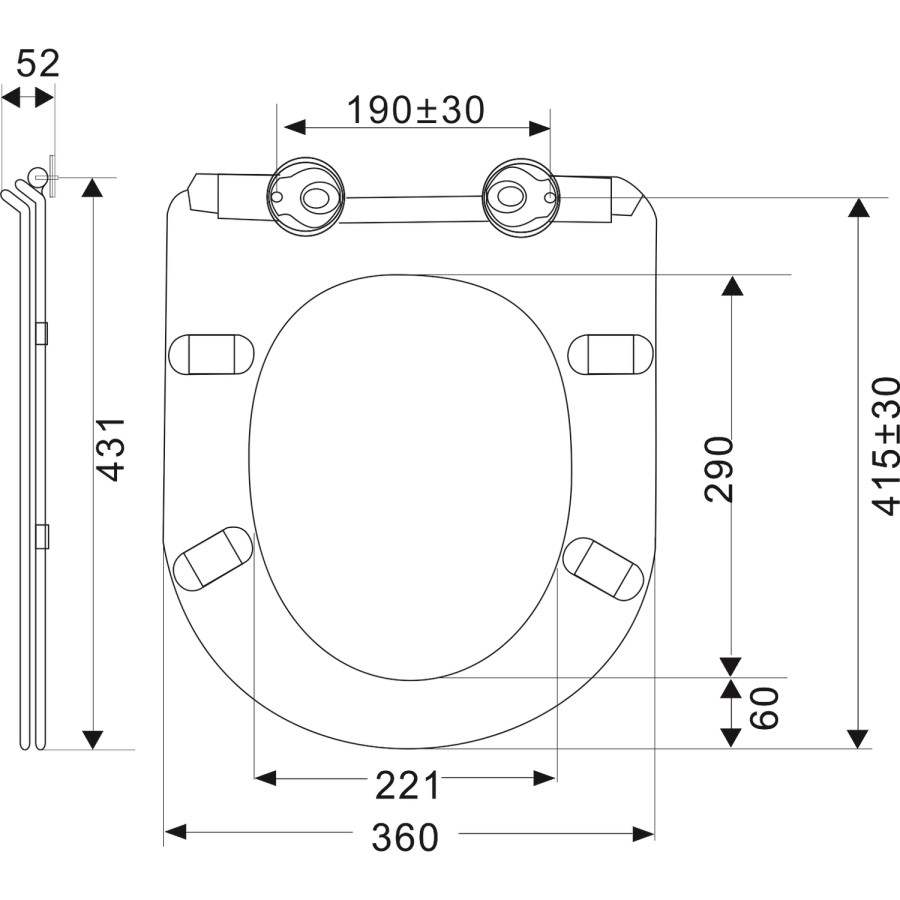 Wall Hung Rimless Toilet with Soft Close Seat, Chrome Pneumatic Flush Plate, 1168mm Frame & Cistern – Newport