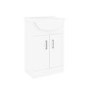560mm White Freestanding Vanity Unit with Basin - Classic