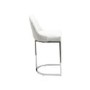 Set of 3 Beige Boucle and Chrome Kitchen Stools - Callie
