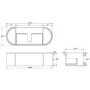 1400mm Oak Wood Effect Wall Hung Vanity Unit with Solid Surface Basin - Cali