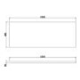 1200mm White Freestanding Double Countertop Vanity Unit - Camden