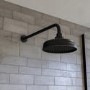 Black 2 Outlet Wall Mounted Thermostatic Mixer Shower Set with Hand Shower - Cambridge