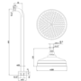 Black 2 Outlet Wall Mounted Thermostatic Mixer Shower Set with Hand Shower - Cambridge