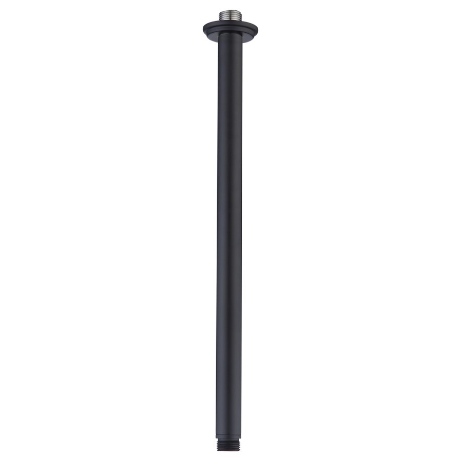 Black 2 Outlet Ceiling Mounted Thermostatic Mixer Shower Set with Hand Shower - Cambridge