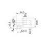 Black 2 Outlet Ceiling Mounted Thermostatic Mixer Shower Set with Hand Shower - Cambridge