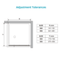 900x800mm Brushed Brass 6mm Glass Rectangular Bi-Fold Shower Enclosure - Carina