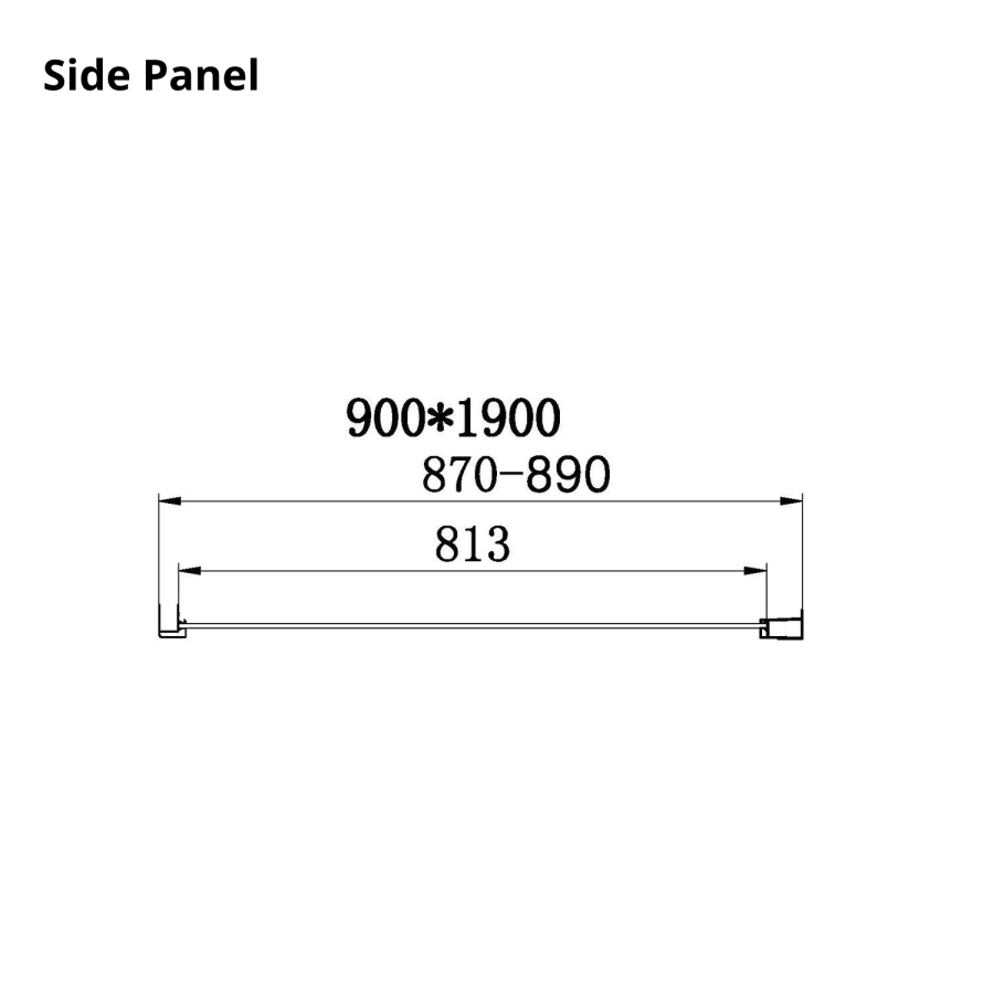 1000x700mm Chrome 6mm Glass Rectangular Sliding Enclosure with Tray - Carina