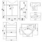 560mm Black Freestanding Vanity Unit with Basin - Classic