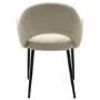 Set of 4 Beige Upholstered Dining Chairs - Colbie