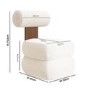 Cream Boucle Roll Back Accent Chair - Cleo