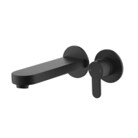 Matt Black Wall Mounted Bath Filler Tap - Como
