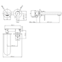 Black basin tap and wall mounted bath filler tap pack - Como