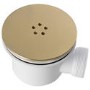 1400x900mm Brushed Brass Walk-In Shower Screen Enclosure with 300mm Hinged Flipper Return Panel and Shower Tray – Corvus