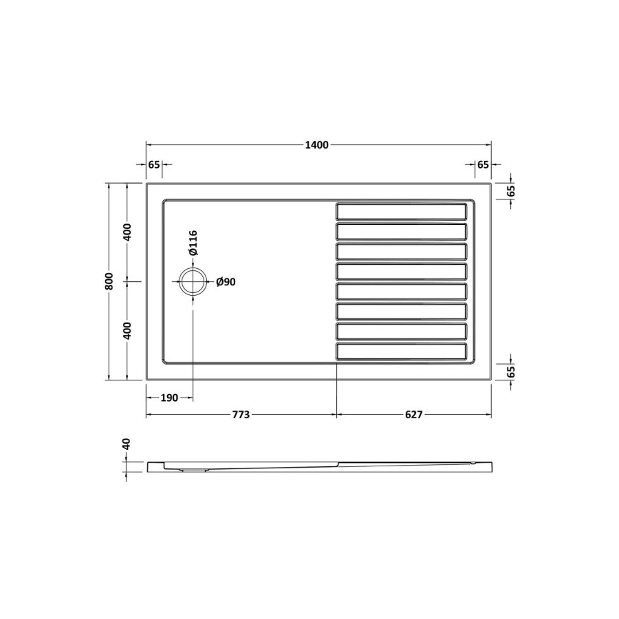 1300 x 800mm Brass Walk in Shower Enclosure Suite with Ashford Toilet and Basin