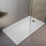 1400 x 900mm Brass Walk in Shower Enclosure Suite with Toilet and Basin - Corvus