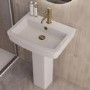 1400 x 900mm Brass Walk in Shower Enclosure Suite with Toilet and Basin - Corvus