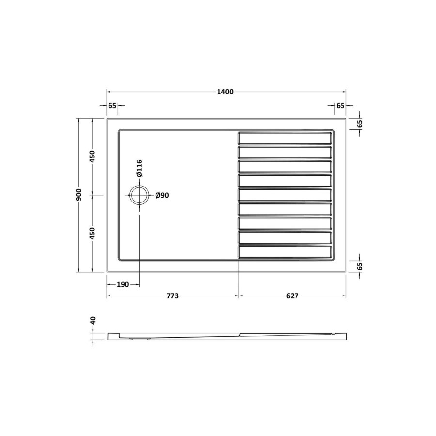 1400 x 900mm Brass Walk in Shower Enclosure Suite with Toilet and Basin - Corvus