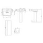 1400 x 900mm Brass Walk in Shower Enclosure Suite with Toilet and Basin - Corvus
