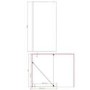 800mm Gunmetal Grey Grey Shower Screen for Wet Room & Walk In Shower with 300mm Hinged Flipper Return Panel - Corvus