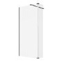 900mm Gunmetal Grey Grey Shower Screen for Wet Room & Walk In Shower with 300mm Hinged Flipper Return Panel - Corvus