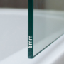 800mm Gunmetal Grey Grey Shower Screen for Wet Room & Walk In Shower with 300mm Hinged Flipper Return Panel - Corvus