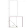 900mm Nickel Shower Screen for Wet Room & Walk In Shower with 300mm Hinged Flipper Return Panel - Corvus