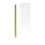 ONLY OPENED - Freestanding Shower Bath Single Ended Left Hand Corner with Brass Bath Screen 1600 x 780mm - Cove