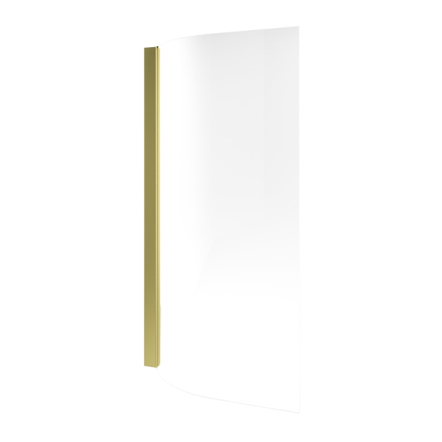 ONLY OPENED - Freestanding Shower Bath Single Ended Left Hand Corner with Brass Bath Screen 1600 x 780mm - Cove
