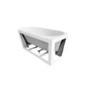 ONLY OPENED - Freestanding Shower Bath Single Ended Left Hand Corner with Brass Bath Screen 1600 x 780mm - Cove