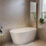 Brushed Brass Hinged Shower Bath Screen 1450 x 730mm - For Cove & Lisbon Shower Baths