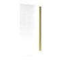 Brushed Brass Hinged Shower Bath Screen 1450 x 730mm - For Cove & Lisbon Shower Baths