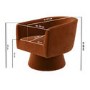 Burnt Orange Velvet Swivel Accent Chair - Cairo