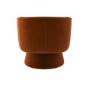 Burnt Orange Velvet Swivel Armchair - Cairo