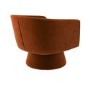 Burnt Orange Velvet Swivel Accent Chair - Cairo