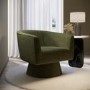 Green Boucle Swivel Accent Chair - Cairo