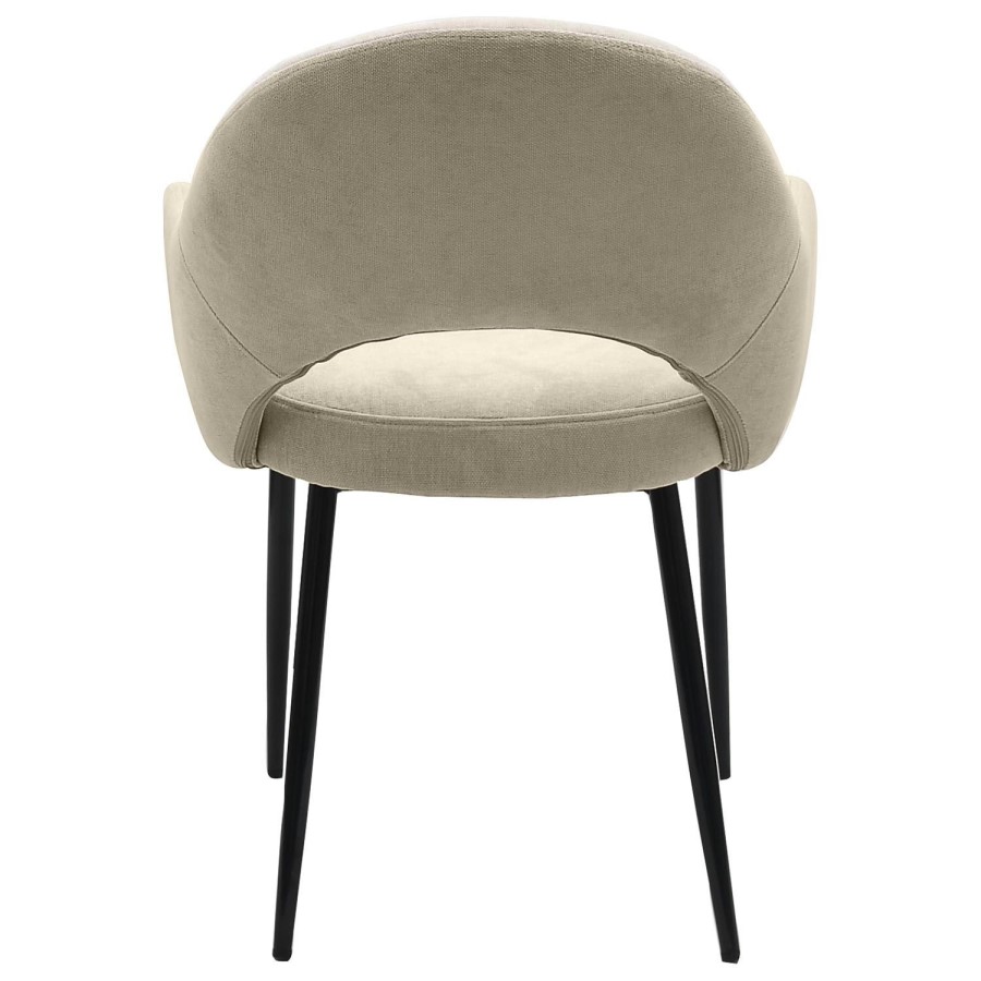 Set of 2 Beige Upholstered Dining Chairs - Colbie