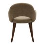 Set of 2 Beige Faux Leather Dining Chairs with Walnut Legs - Colbie