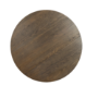 Round Walnut Drop Leaf Dining Table Set with 4 Beige Faux Leather Chairs - Seats 4 - Carson