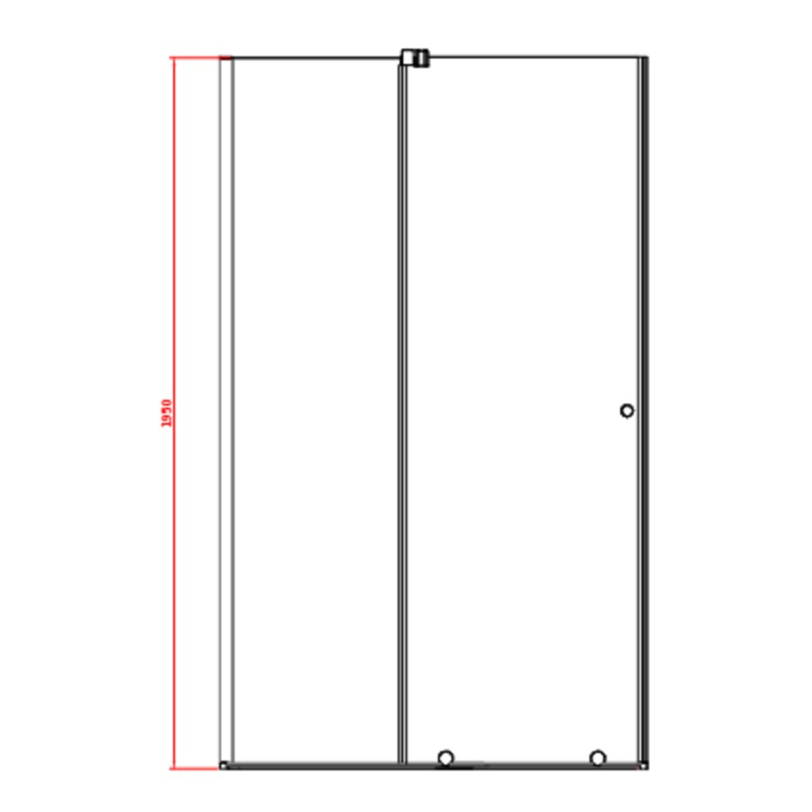 1200mm Chrome Frameless Sliding Door Shower Enclosure 8mm Glass + Wall Support Bar - Denver