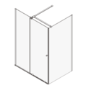 1200x900mm Chrome 8mm Glass Rectangular Frameless Sliding Shower Enclosure - Denver