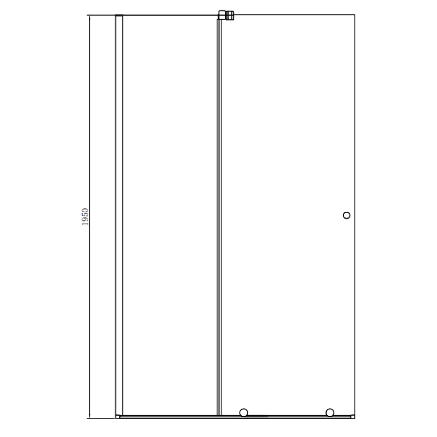1400x800mm Chrome 8mm Glass Frameless Rectangular Sliding Shower Enclosure - Denver