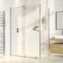 1400x800mm Chrome 8mm Glass Frameless Rectangular Sliding Shower Enclosure - Denver