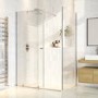 1400x800mm Chrome 8mm Glass Frameless Rectangular Sliding Shower Enclosure - Denver