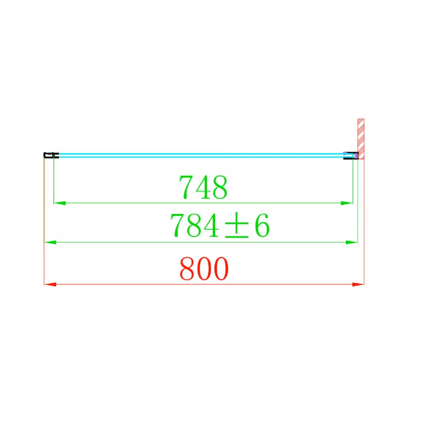 1400x800mm Brushed Brass 8mm Glass Frameless Rectangular Sliding Shower Enclosure - Denver
