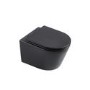 Matt Black Wall Hung Toilet with Soft Close Toilet Seat, Gunmetal Pneumatic Flush Plate, 1168mm Frame & Cistern - Newport