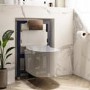 820mm Wall Hung Toilet Frame with Brushed Bronze Pneumatic Flush Plate & Concealed Cistern - Elira