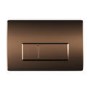 820mm Wall Hung Toilet Frame with Brushed Bronze Pneumatic Flush Plate & Concealed Cistern - Elira