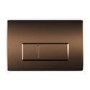 Wall Hung Toilet with Soft Close Toilet Seat, Brushed Bronze Flush Plate, 1168mm Frame & Cistern - Albi